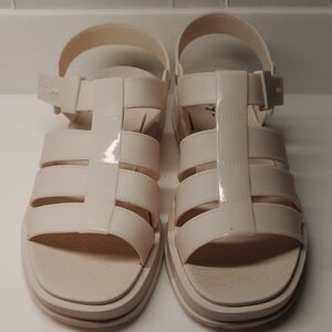 Rouge Helium Cream Sandals, Size 10. Never Worn. Sandal Runs Large Fits Like 10W